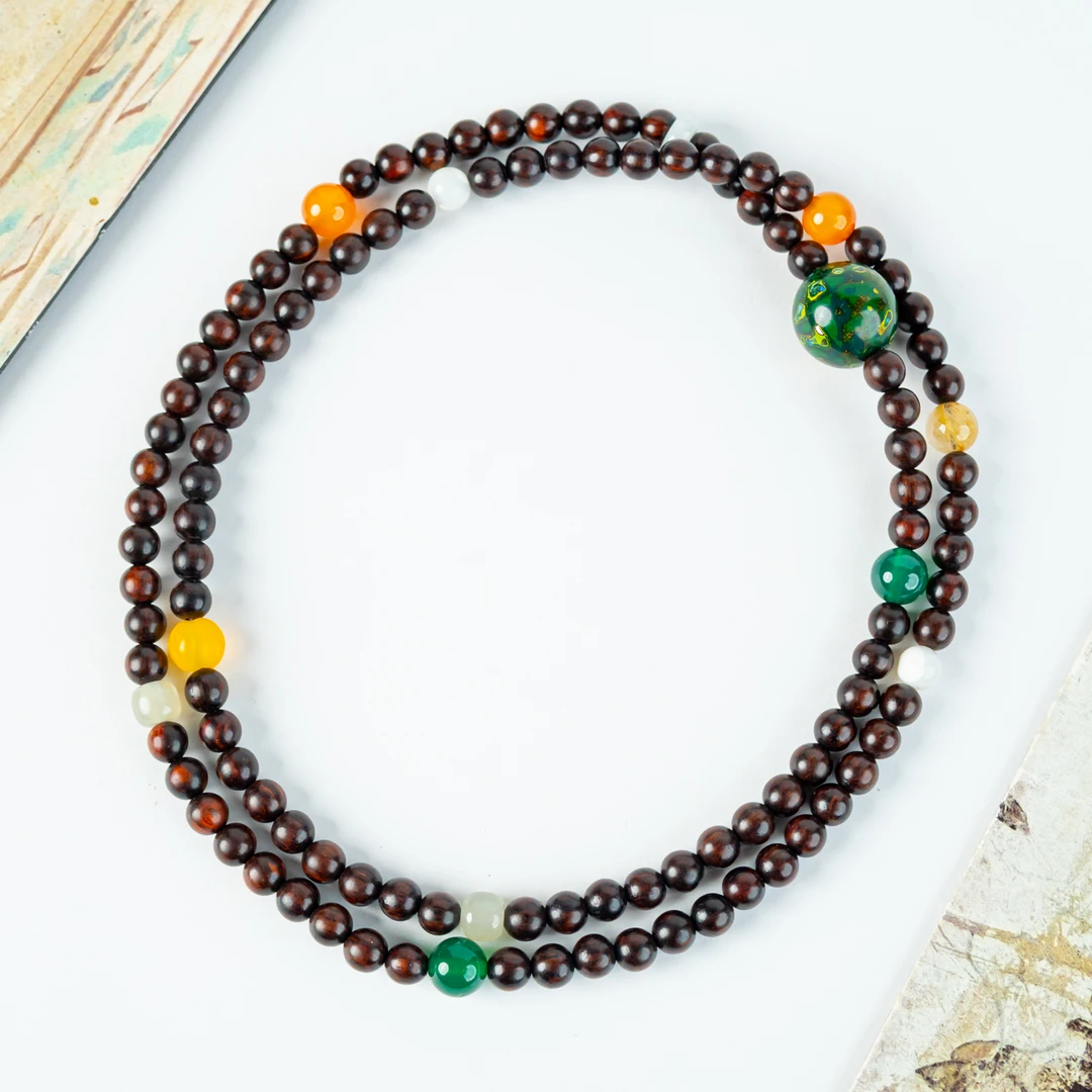 子衿·紫油梨 海南黄花梨 6MM多圈手串手链 木带宝