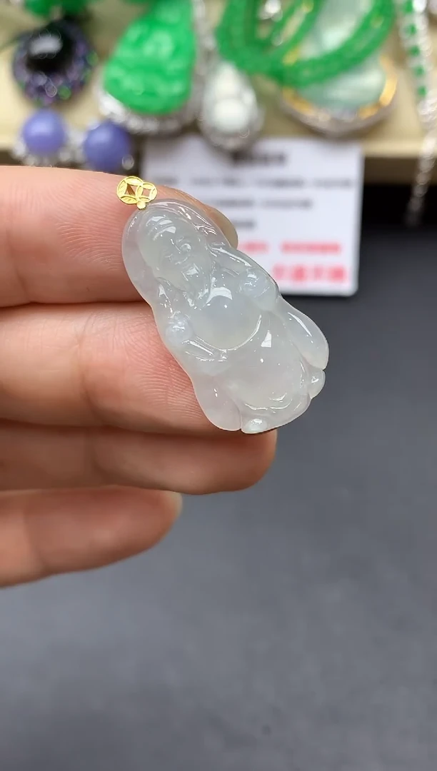 翡翠18K金镶嵌颈饰136-中国好珍宝
