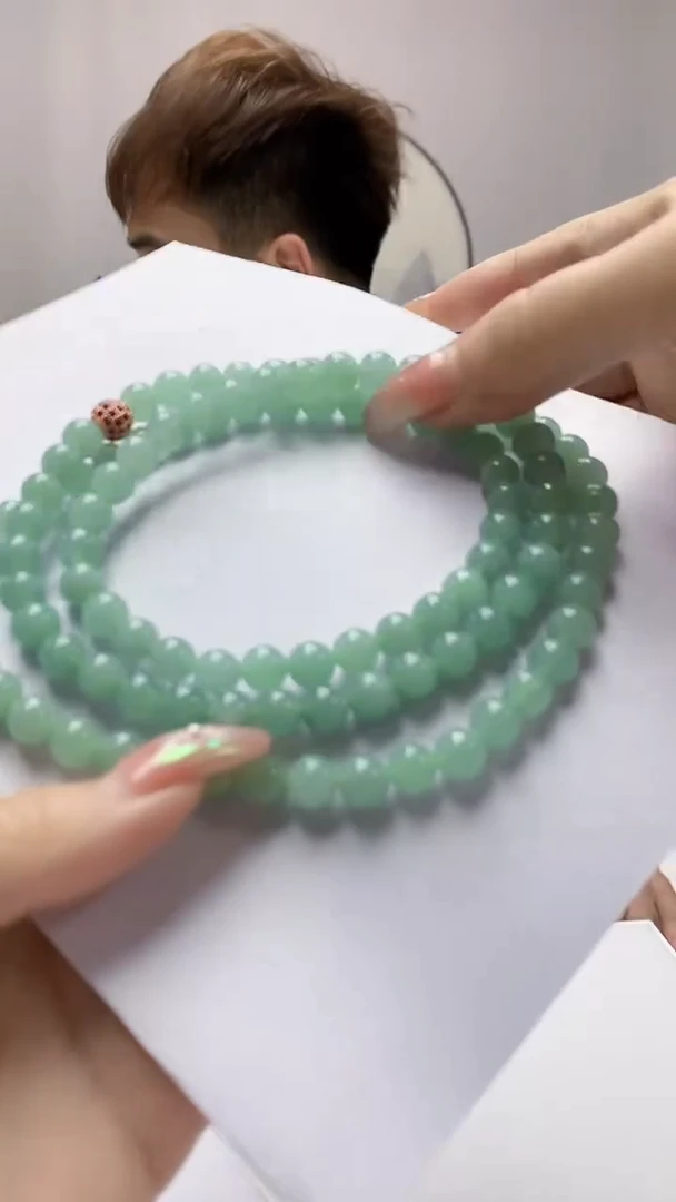 【闪购商品】定制翡翠未镶嵌4868DD-毛货珠链186