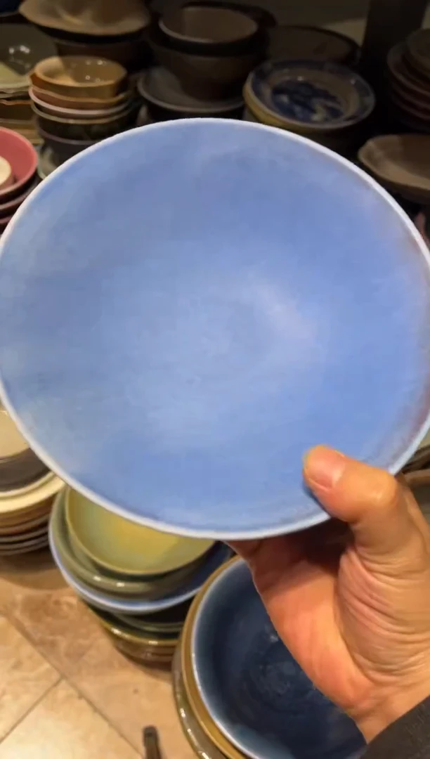 【闪购商品】瓷片437      汝蓝斗盘1个