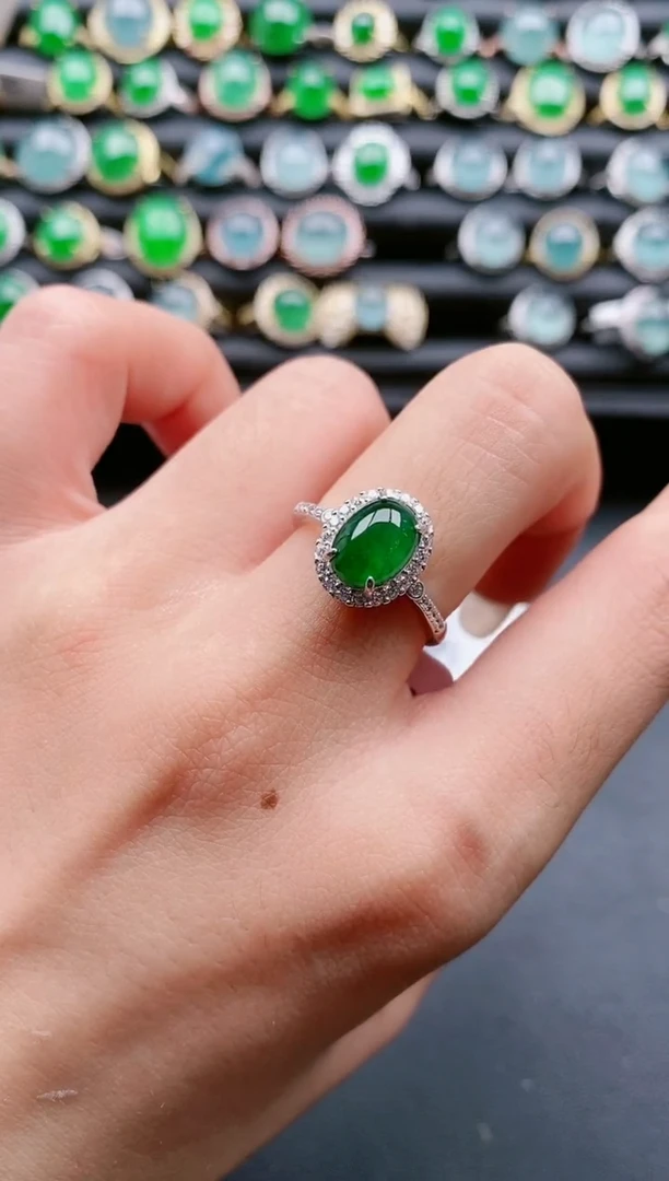 【闪购商品】翡翠戒指银S925镶嵌1111111111