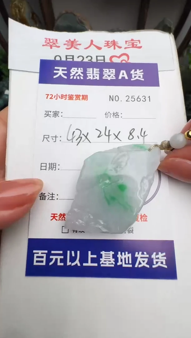 颈饰未镶嵌翡翠原石25631