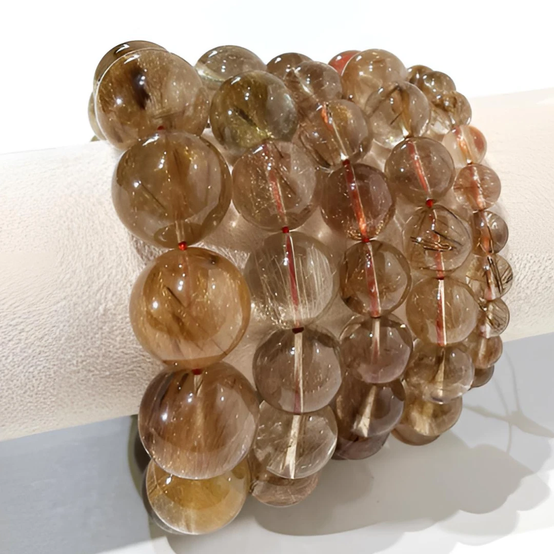 S092轻奢珠宝天然水晶发晶单圈手链满发通透冰透亮泽女 多样性发1