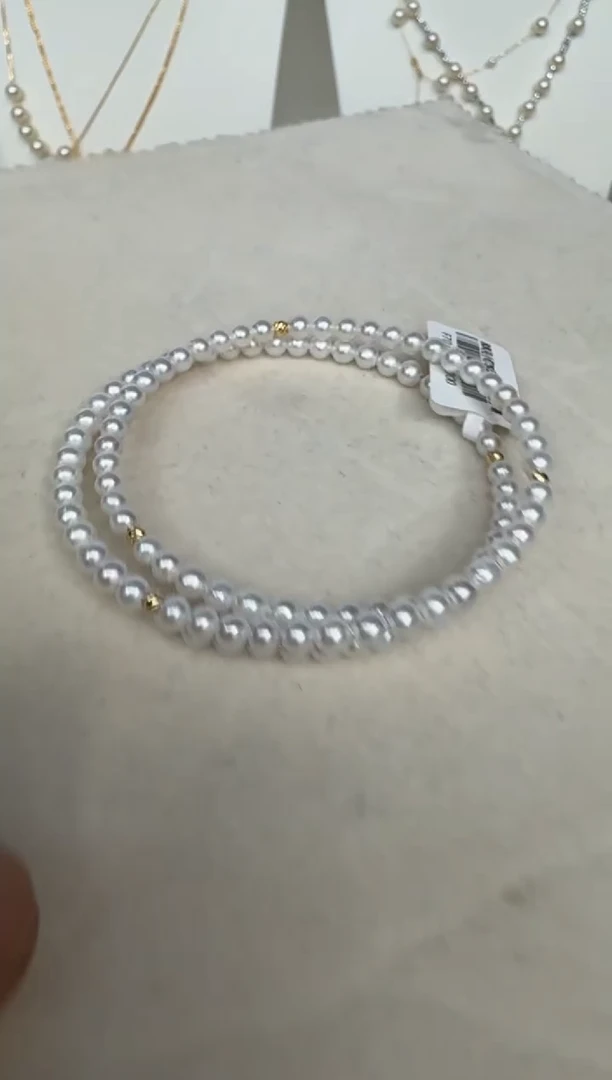 18K金镶嵌手镯淡水珍珠手镯