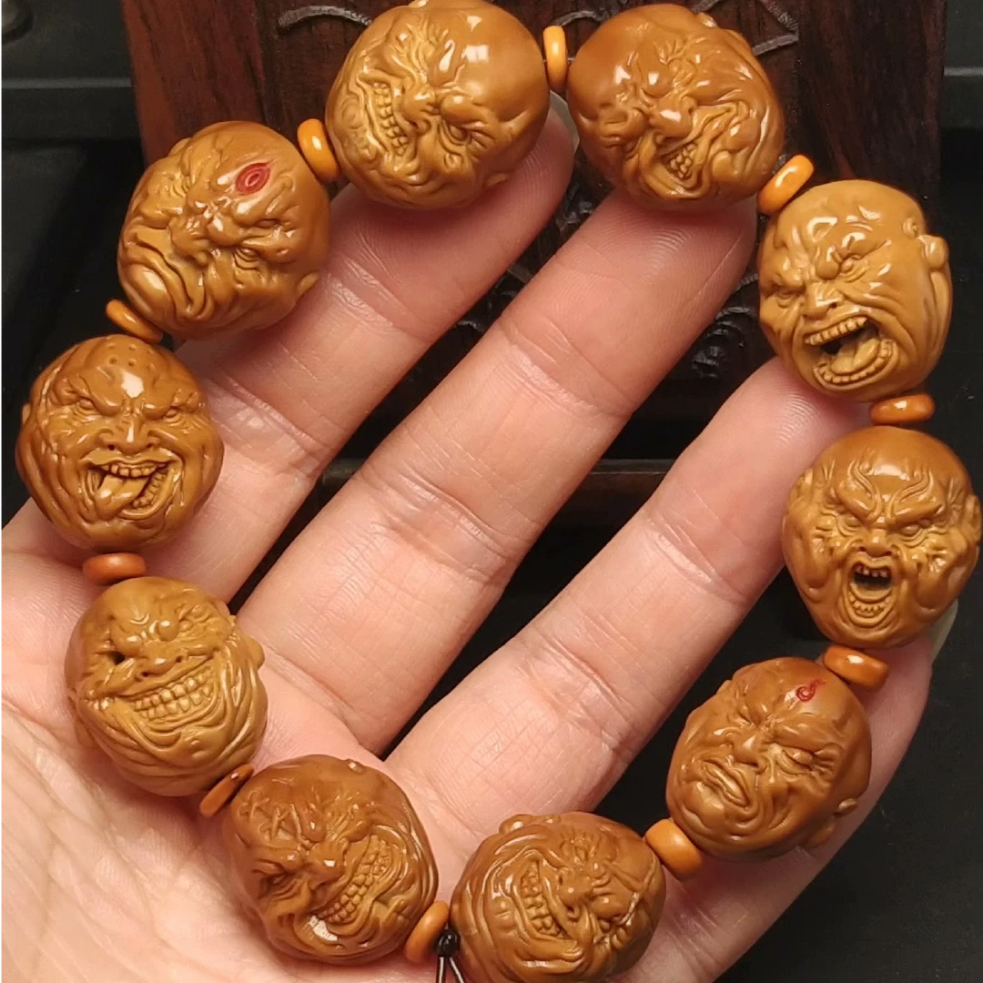 橄榄核山鬼恶僧佛爷（小辫恶僧） 财色双收 手串