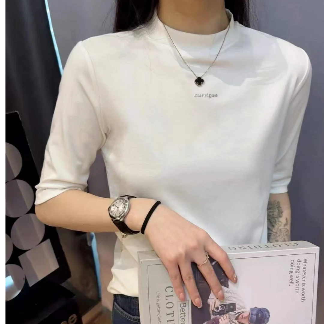 妮子严选春季新款洋气百搭款打底T恤802