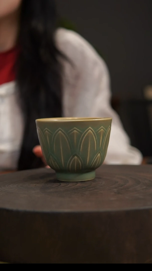 杯子?****、莲花瓣杯 汝州原产地  原矿老釉