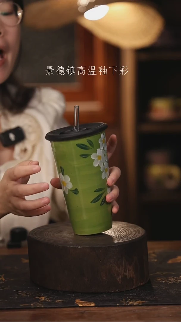 陶瓷景德镇高温釉下手绘陶瓷@L107@