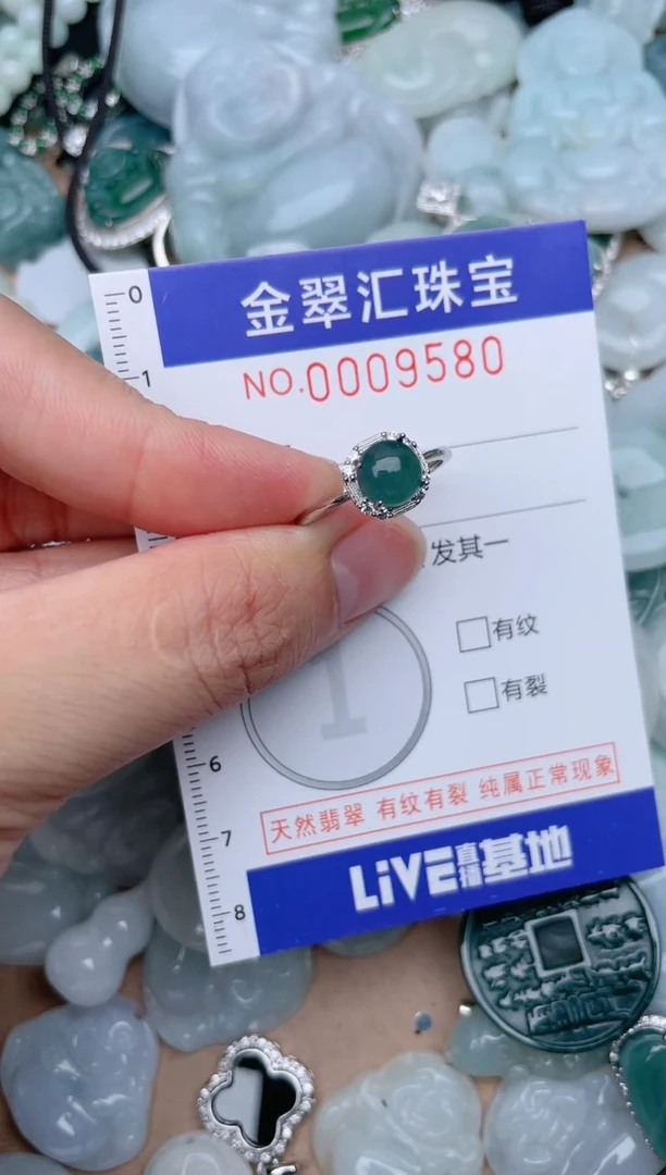 翡翠未镶嵌颈饰9580