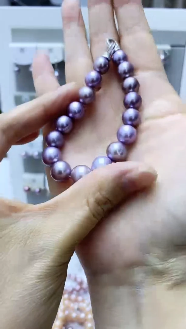 淡水珍珠手串银S925镶嵌手串