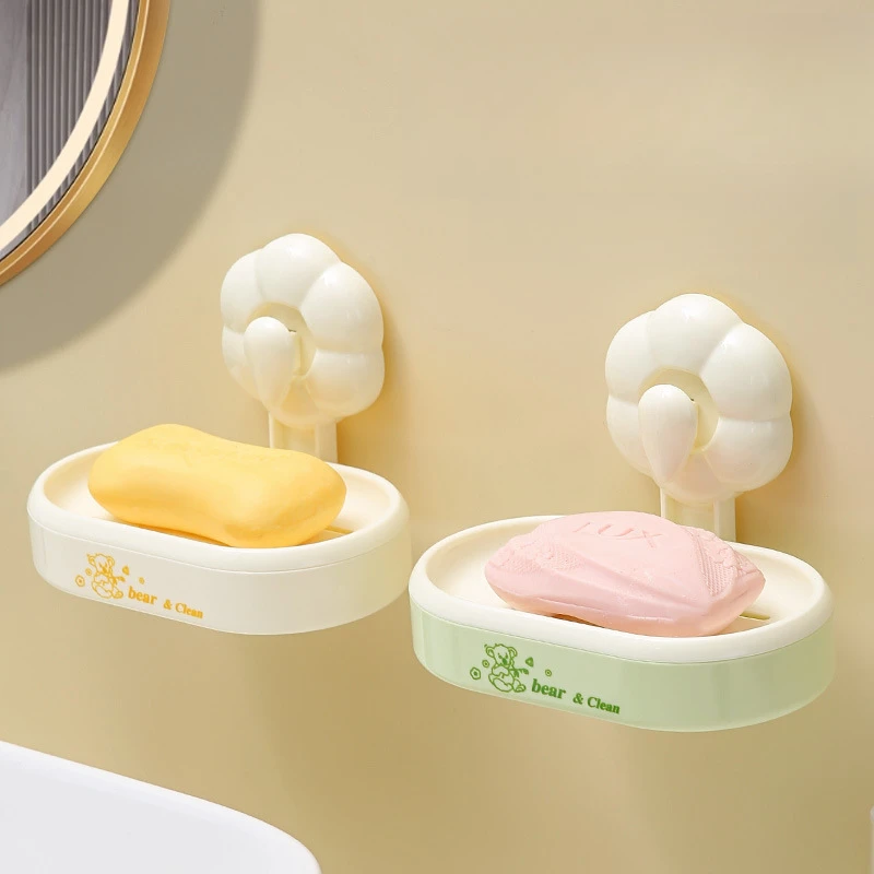 吸盘肥皂盒壁挂式免打孔真空香皂盒可沥水置物架家用浴室肥皂收纳