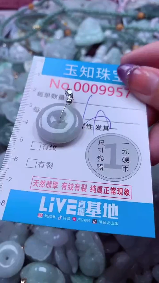 翡翠未镶嵌吊坠(不含链)9957