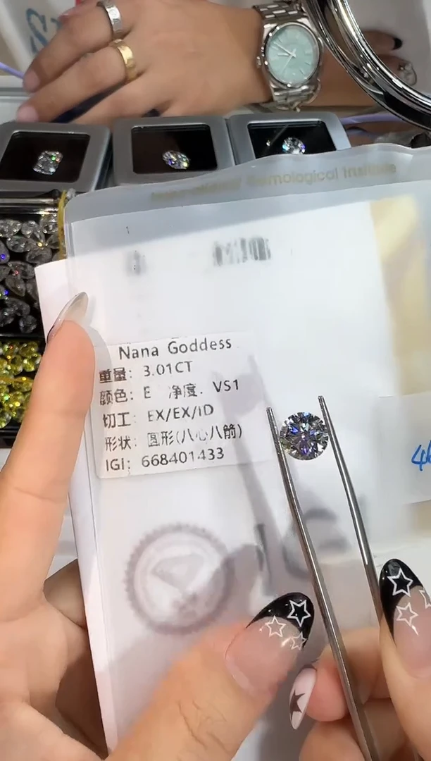 裸石实验室培育钻石@ 3.01ct 先鉴赏，再定制！