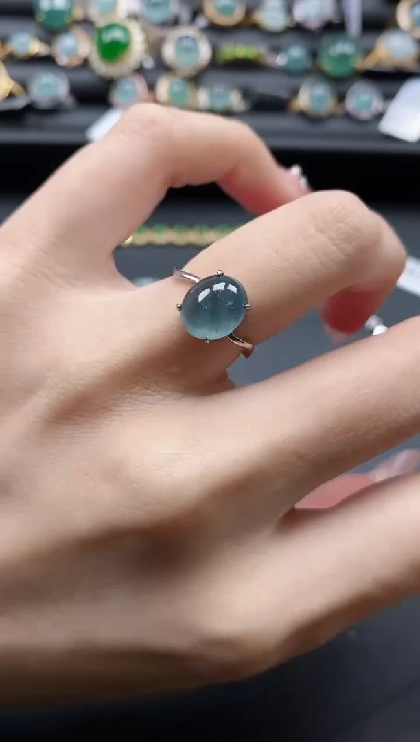 【闪购商品】翡翠戒指银S925镶嵌11111