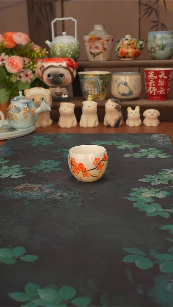 手绘   梅花小蛋杯
