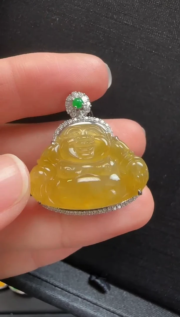 【闪购商品】翡翠颈饰18K金镶嵌537玉佛一个