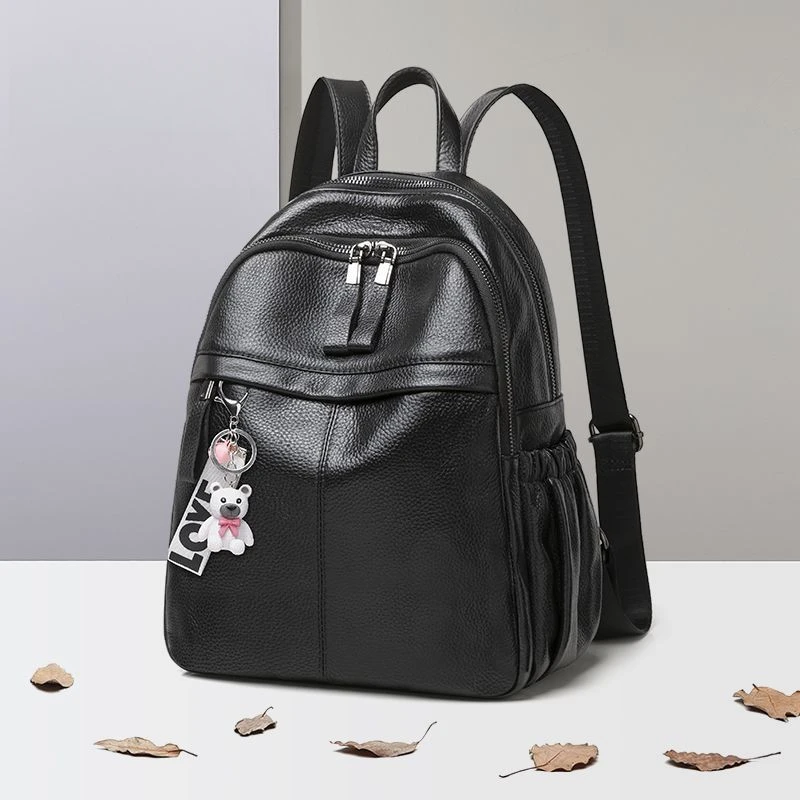 真皮双肩包女2025新款时尚百搭背包头层牛皮大容量轻便旅游背包潮