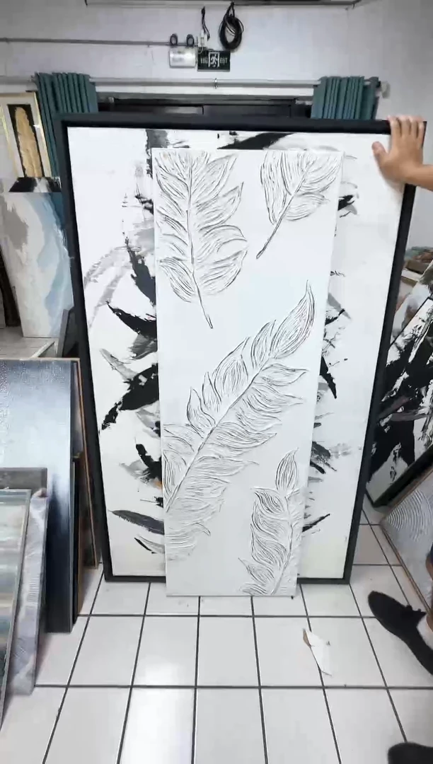 168现代艺术装饰画油画150cm*50cm