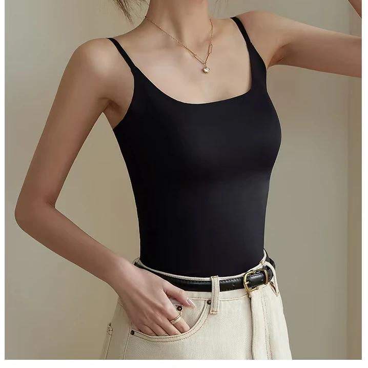 LINDAJUN一体式百搭高弹无痕舒适美背吊带背心