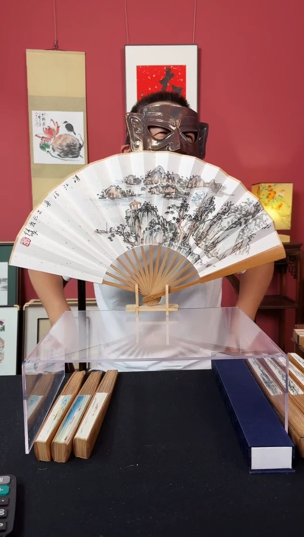 国画于健峰折扇作品1