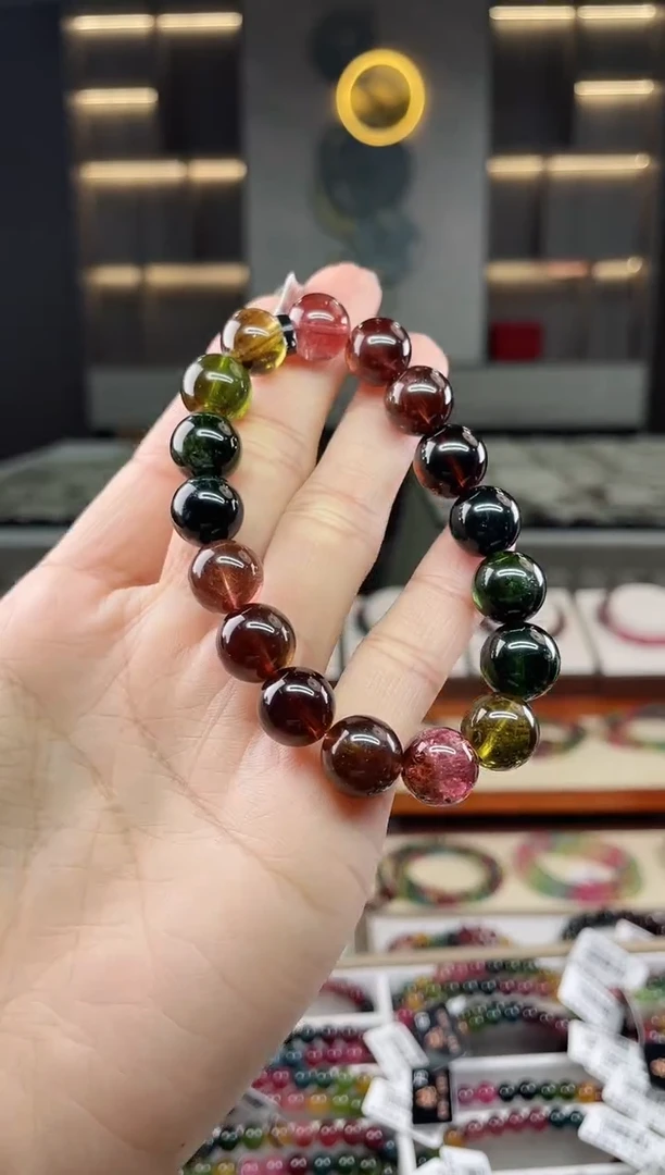 未镶嵌单圈手串11mm+碧玺（多样性发一条）T