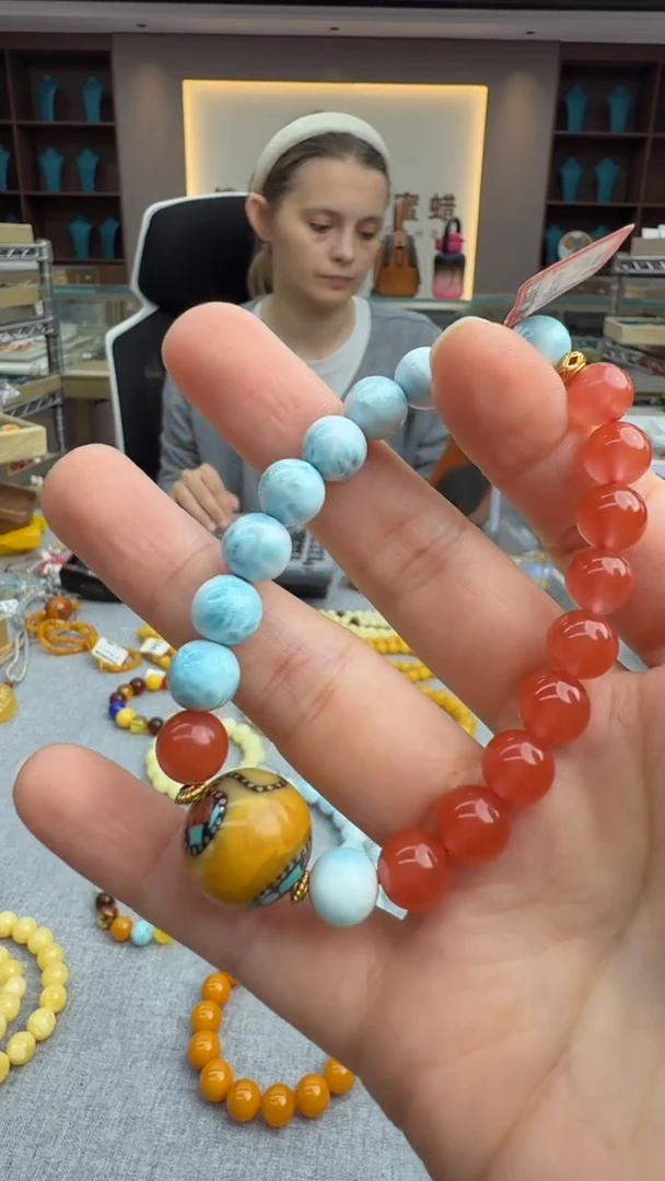 手链琥珀未镶嵌474秒拍号 假一罚三