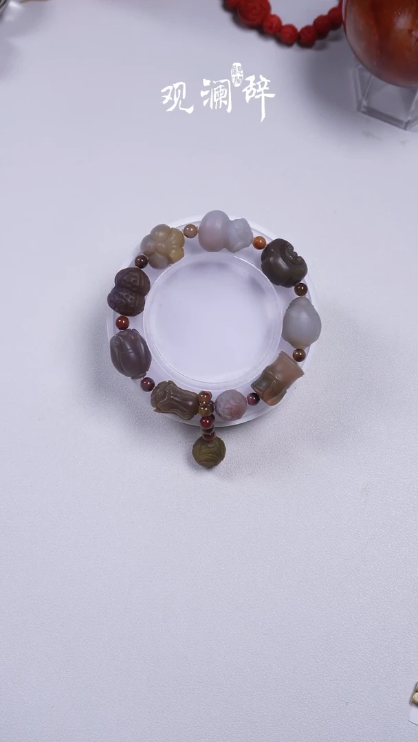 【闪购商品】玛瑙/玉髓老盐源八宝未镶嵌手链