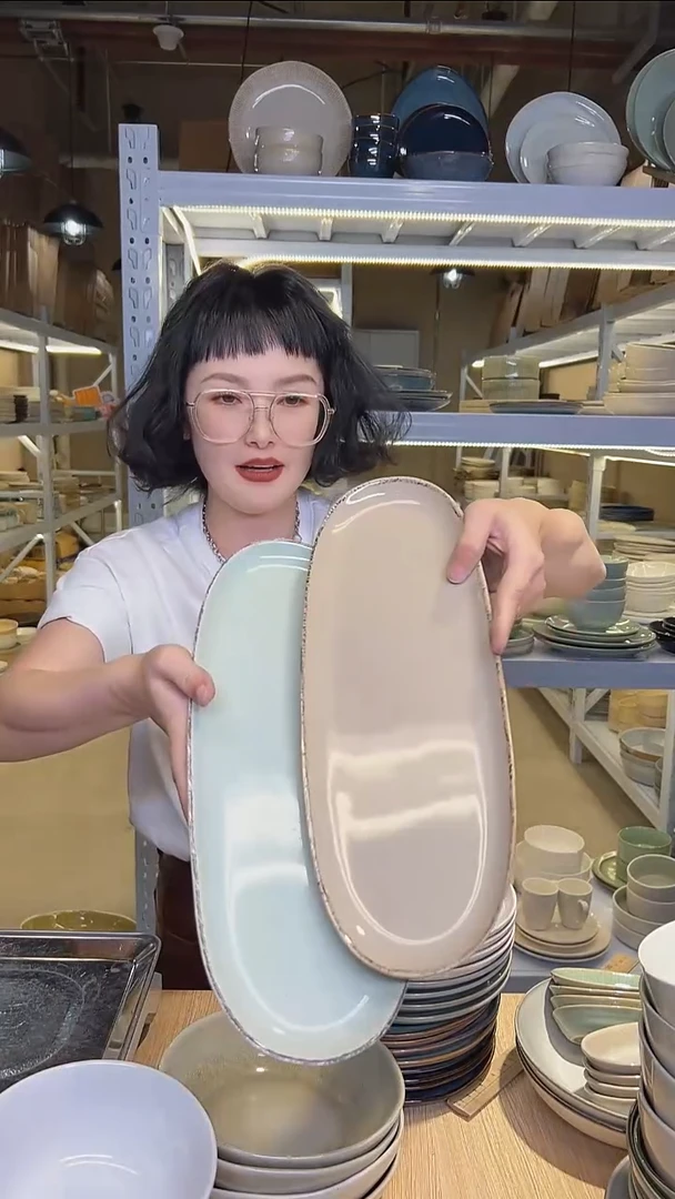 瓷311外贸尾货高温釉下彩餐具默认微瑕