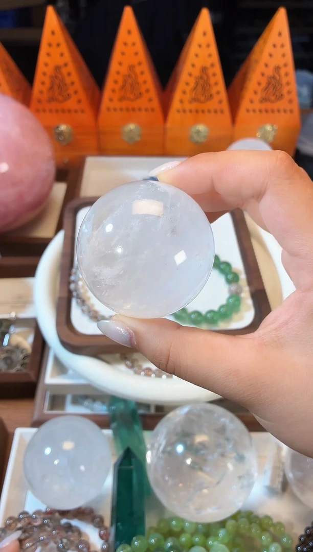 水晶珠宝半成品未镶嵌大水晶球0002-108