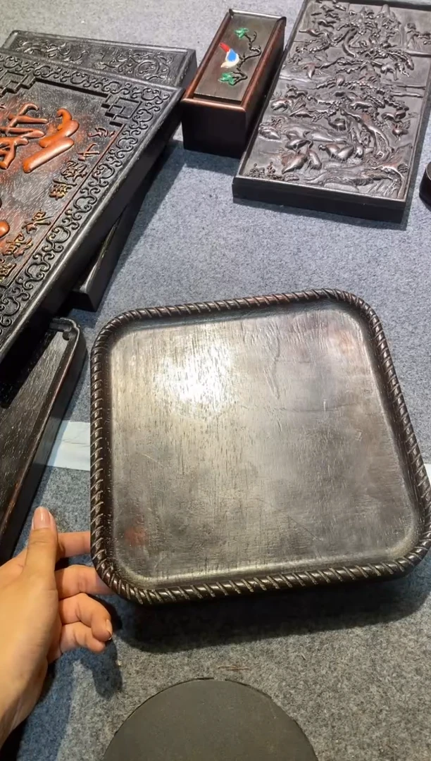檀香紫檀（小叶紫檀）紫檀拆件雕刻板以直播间实物为准微瑕老物件