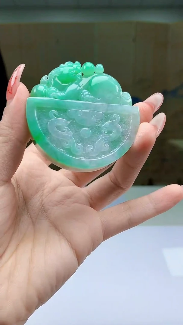 【闪购商品】定制翡翠未镶嵌4902ty-毛货挂件102