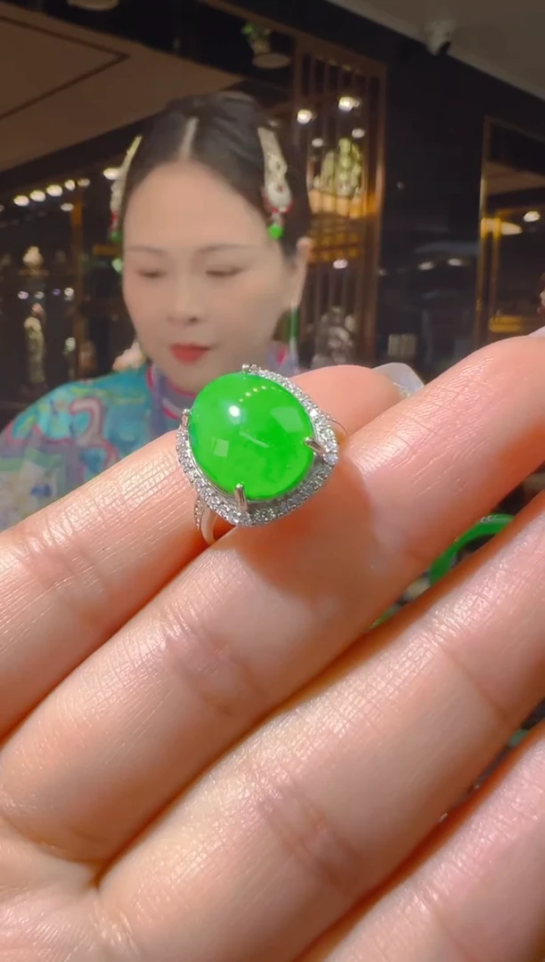 【闪购商品】翡翠戒指银S925镶嵌003(多样性发货)