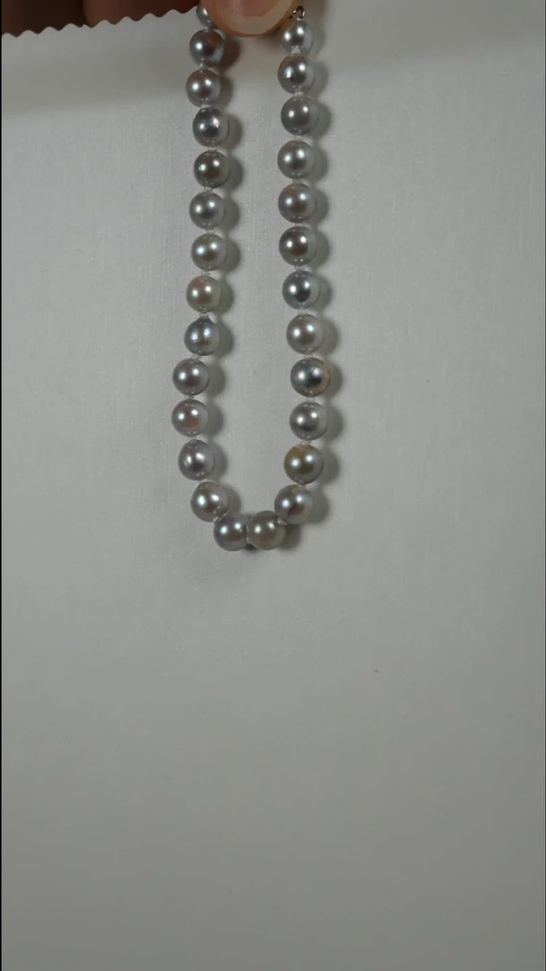 银S925镶嵌手链海水珍珠AK真多麻5-5.5（AH123）