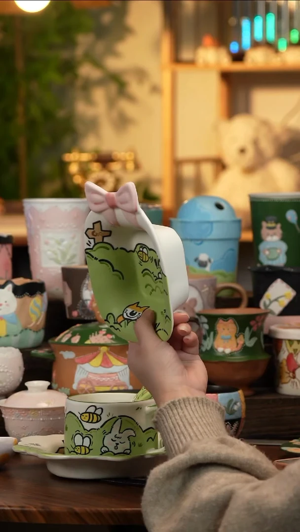 杯子瓷A116景德镇原创手工陶瓷