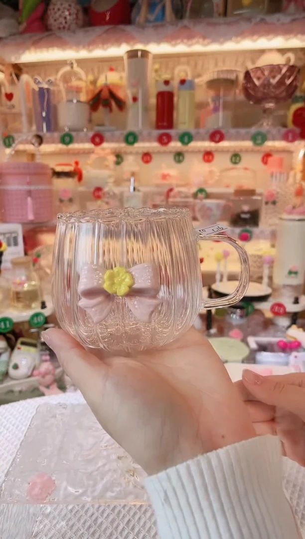 【闪购商品】摆件蝴蝶结燕麦杯开播福利，数量不多，快抢！