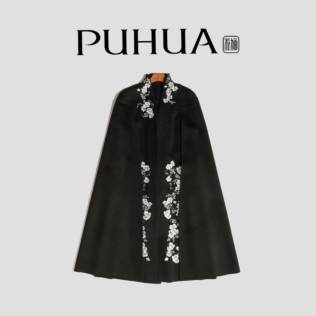 【PUHUA-朴婳】女装大衣 高定系列 墙角数枝梅 323-03