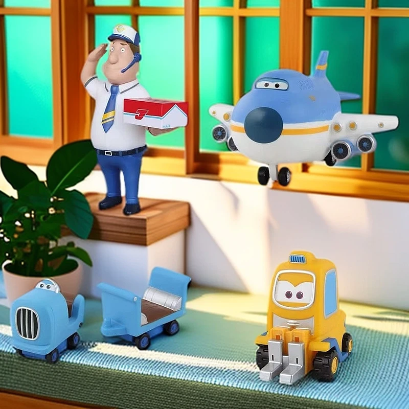 大鹏豆豆皮皮超级飞侠玩具安琪人偶金宝可动滑行套装全套