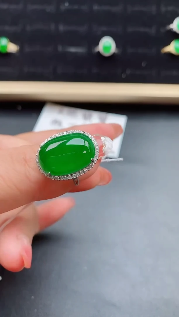 【闪购商品】翡翠戒指银S925镶嵌50800