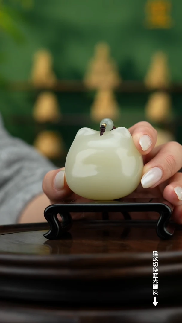 玉【招财猫】天然玉石摆件