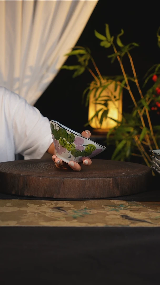 碗景德镇手工手绘高温釉下彩可进蒸箱烤箱微波炉洗碗机
