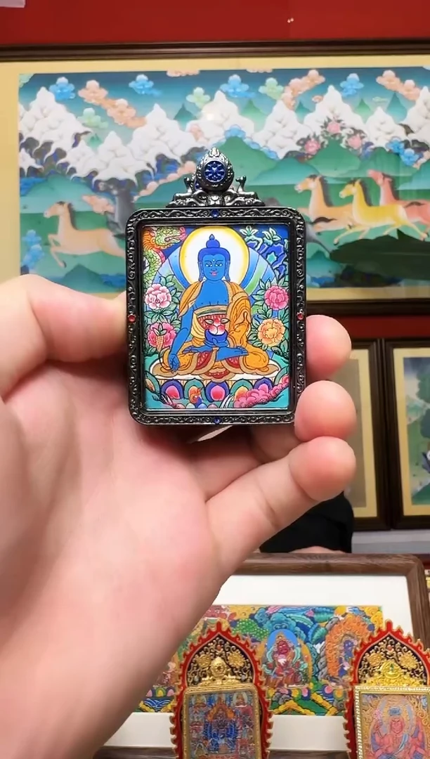 吊坠药老师-热贡纯手绘周毛