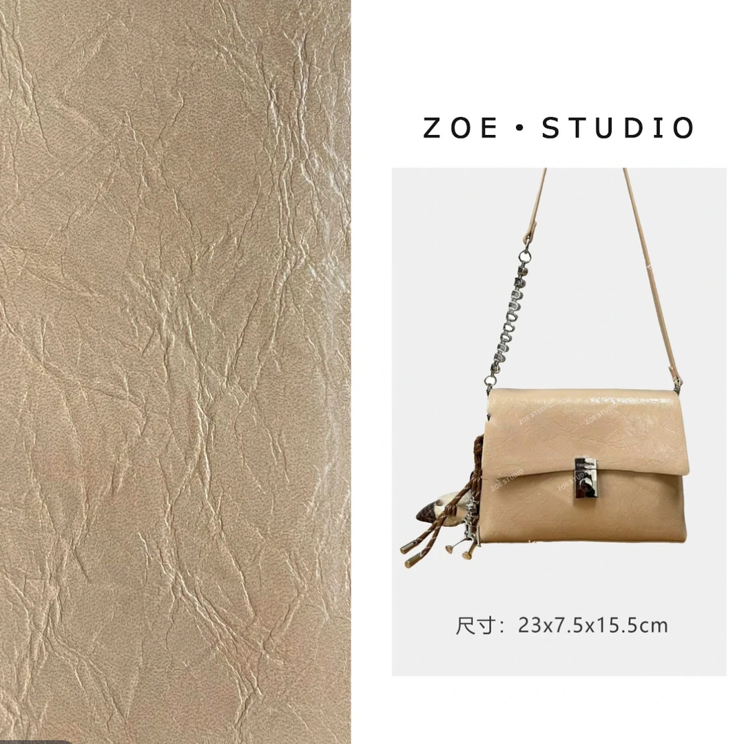 【佐伊甄选】QYX-9806-沙砾色轻奢女士经典小众斜挎斜跨包包