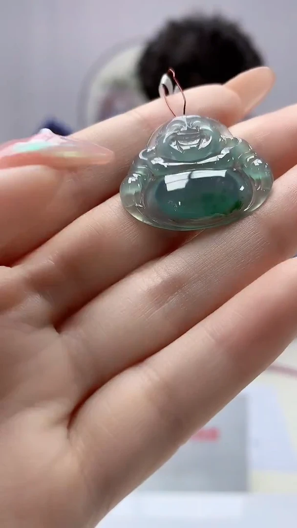 【闪购商品】定制翡翠未镶嵌4688DD-毛货挂件170