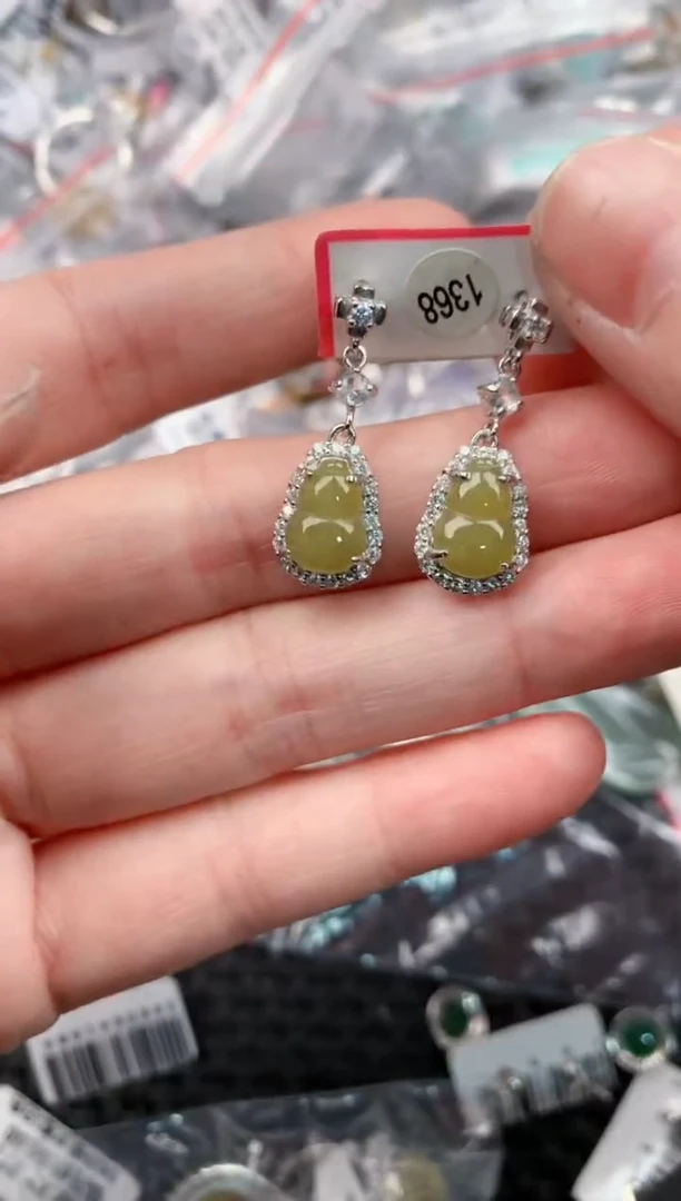 银S925镶嵌戒指翡翠14       3