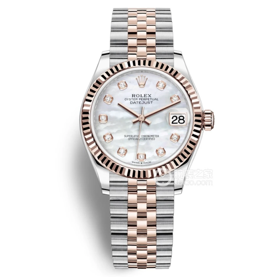 未使用 Rolex/劳力士 278271/31表径白色贝母盘/25年全套女士腕表