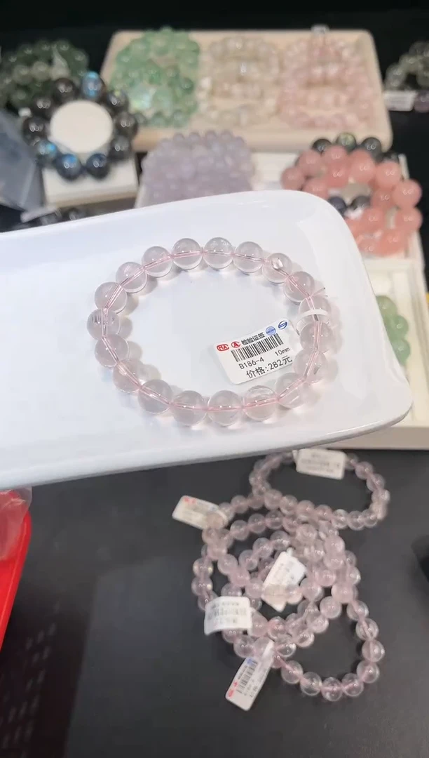 水晶手链未镶嵌多样性发一Q27莫粉10m