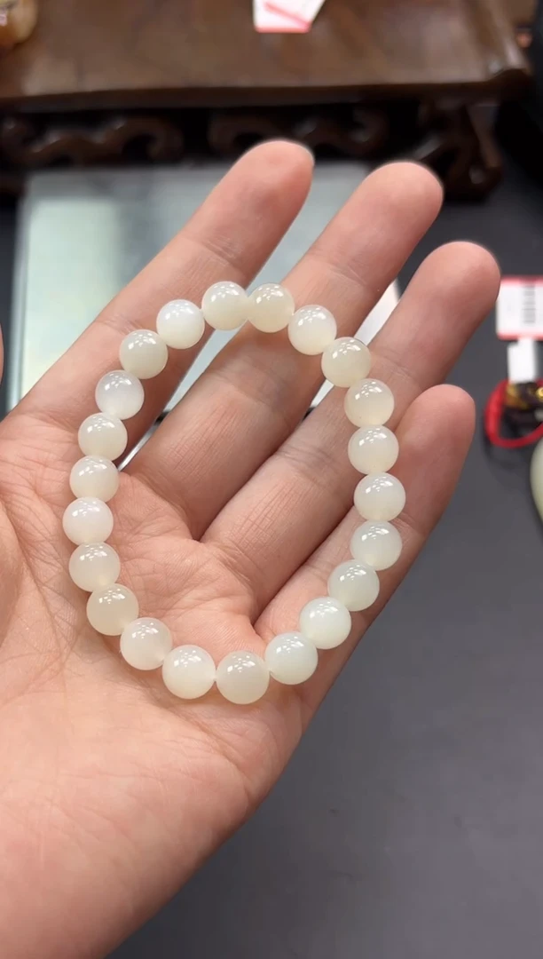 【闪购商品】和田玉手串未镶嵌于田微色差卡8