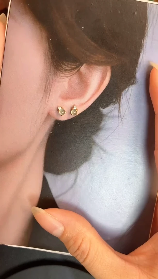 翡翠银S925镶嵌吊坠(不含链)天然A货翡翠