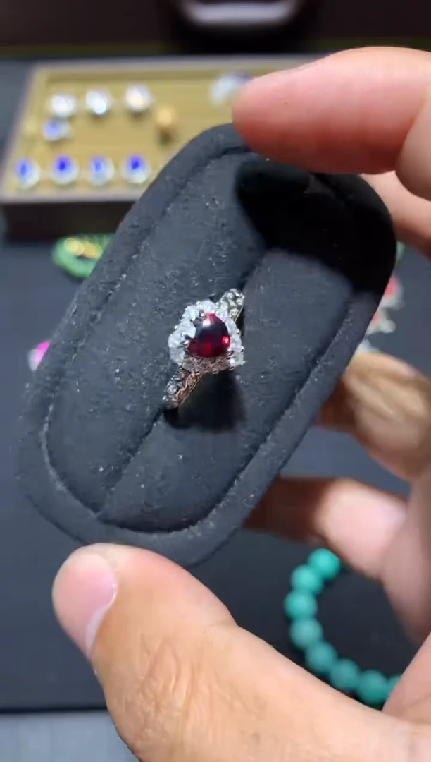 未镶嵌戒指石榴石k13