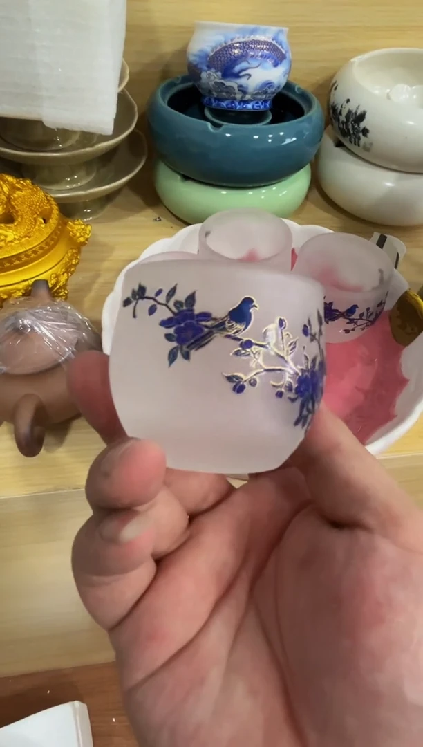 陶瓷茶具摆件旅行套组